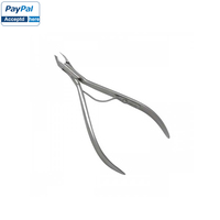 Pince à cuticules en acier inoxydable tendance brosse à ongles à ressort unique pour salon de manucure fournie dans un joint de boîte ronde