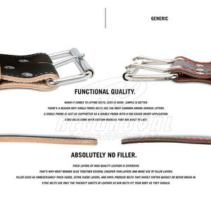 Ceinture de levage de puissance en cuir véritable Ceinture de puissance de musculation d'haltérophilie robuste - Product Image 6