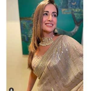 Chemisier en broderie Georgette pour femmes, nouvelle séquence, pour fête de mariage, créateur indien, Collection Sari, vente en gros - Product Image 1