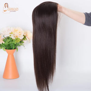 Peluca de Cabello Virgen Brasileño Remy de Primera Calidad con Frente de Encaje, Base de Seda Lisa, Cierre de 24 mm, Tupé para Mujer, Densidad 130%-150% - Product Image 1