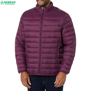 Men's Eco-Friendly Windproof High Street Style Puffer <b>Jacket</b> Winter Outdoor Wear 2024 <b>Zipper</b> Side Zip <b>Pockets</b> - Product Image 1
