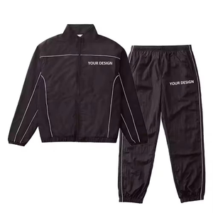 Custom Tracksuit Embroidery <b>Zip</b> <b>Up</b> <b>Jacket</b> Jogger Set Nylon Pant Windbreaker Casual Wear Outdoor <b>Jacket</b> Tracksuit For Men - Product Image 2