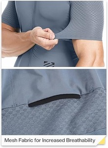 Maillot de cyclisme unisexe respirant coupe-vent écologique manches courtes vélo de route ultra-léger - Product Image 6