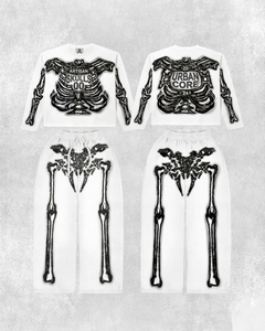 เสื้อครอปทีเชิ้ตผ้าโพลีเอสเตอร์ผสมสแปนเด็กซ์พรีเมียม 220 GSM แบบตัดต่อสี พร้อมกางเกงขายาวทรงกว้าง ชุดเซ็ตพร้อมโลโก้แบบรีดร้อน ชุดสำหรับผู้หญิง - Product Image 2