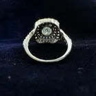 Anillo de compromiso con diamante moissanita redondo azul y blanco de calidad AAA+ de 3,52 quilates Vvs1, plata 925 Cus-Jew65 - Product Image 5