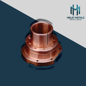 Boîtier de bride en cuivre usiné VMC haute performance, conception étagée avec alésage cylindrique pour systèmes d'alimentation industriels - Product Image 4
