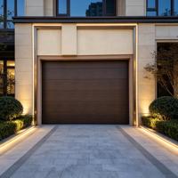 Porte de garage sectionnelle à panneaux pleins, à cadre en aluminium, coupe-vent, de sécurité, de taille personnalisée, pour les portes de stockage des maisons privées
