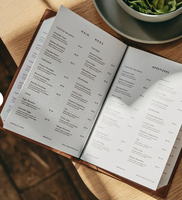 Porta Menu in Plastica e Acrilico per Ristoranti e Bar, Espositore per Lista Vini e Menu di Cibo e Bevande Utilizzato negli Hotel
