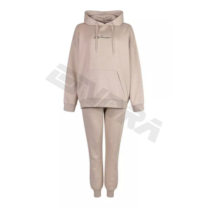 high quality custom logo two piece suit solid color <b>plain</b> <b>tracksuit</b> hoodie men sweatsuit set soft autumn active stylefitgo - Product Image 1