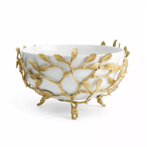 Bol de service moderne pour la maison et l'hôtel Restaurant Soupe Saladier Design antique Vaisselle en métal Bols à vaisselle avec support de table - Product Image 6