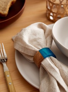 Reasonable Resin Handicraft Napkin Rings for Gift Stocked Eco-Friendly <b>Party</b> <b>Table</b> Decor Made in India - Product Image 3