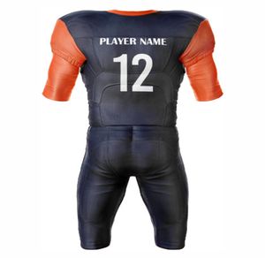 Uniforme de fútbol americano personalizado, ropa de equipo profesional, camisetas transpirables, pantalones de manga corta de talla grande disponibles - Product Image 2