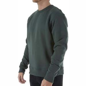 Blanc surdimensionné 100% coton hiver sweat personnalisé goutte épaule ras du cou poids lourd pull à capuche pour hommes 2 pièces - Product Image 2
