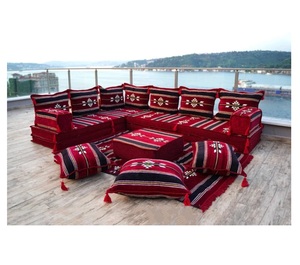 โซฟาเข้ามุมแบบอาหรับ - 1 ชุด 16 ชิ้น - มีอะไรรวมในราคา: ผ้าคลุม + ฟองน้ํา - Product Image 1