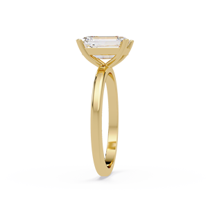 Bague Solitaire en Or Massif 14K 18K avec Diamant de Laboratoire Taille Émeraude 2.00 CT Certifié IGI DEF VVS, Bague de Mariage, Vente en Gros - Product Image 4