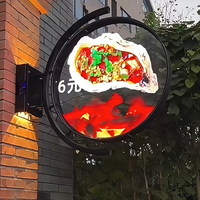 Restaurant Cinéma Logo 3D Boîte à Lumière Holographique Affichage Publicitaire Ventilateur 3D Hologramme Équipement Publicitaire