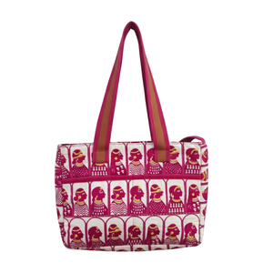 Sac fourre-tout pour ordinateur portable Rajkumari Rajasthani à imprimé bloc, en tissu doux et résistant à l'eau, style simple, fermeture éclair, idéal pour le travail - Product Image 3