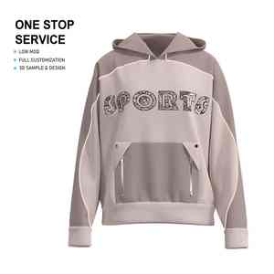 Sweat-shirts à capuche de haute qualité, streetwear, pulls à capuche, logo brodé, sweat-shirt uni - Product Image 5