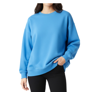 Sudadera Oversize para Mujer 2025, Cuello Redondo, Estampado Sólido de Invierno, Estilo Urbano, Alpha Sigma Phi, Poliéster/Algodón Felpa - Product Image 2