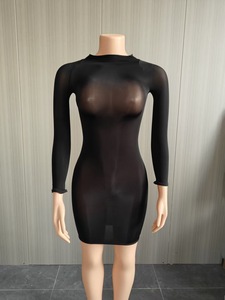 <span class=keywords><strong>Abito</strong></span> Aderente <span class=keywords><strong>Sexy</strong></span> da Festa con Maniche Lunghe in Tessuto Lucido Elasticizzato <span class=keywords><strong>Mini</strong></span> <span class=keywords><strong>Abito</strong></span> a Tubino per <span class=keywords><strong>Donna</strong></span> - Product Image 4