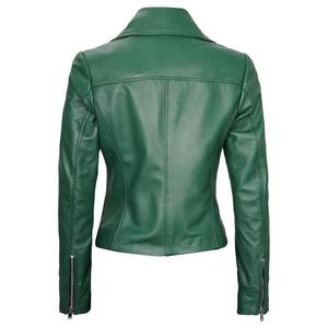 Women's High-End <b>Sheep</b> <b>Skin</b> Leather Street Style <b>Jacket</b> Custom Logo Options Long Length Breathable Cotton Filling - Product Image 3