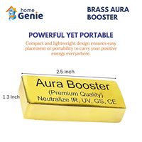 HOME GENIE Laiton Aura Booster Plate Energy Neutralizer pour IR UV CE Radiations Vastu Remedy Positive Sculpture
