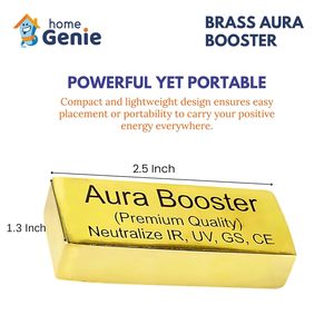 HOME GENIE Latón Aura Booster Plate Energy Neutralizer para IR UV CE Radiaciones Vastu Remedy Positive Sculpture - Product Image 2