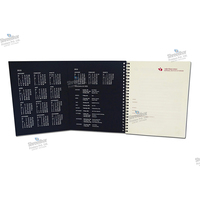 Suministro al por Mayor de Cuadernos/Agendas Personalizados con Impresión Offset, Encuadernación en Espiral, Tapa Blanda de Cartón A5, Laminación Comercial Mate