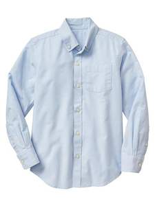 100% coton biologique Oxford chemise garçons à manches longues boutonné conception imprimé motif poche courte longueur XL enfant en bas âge vêtements - Product Image 5