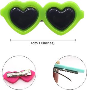 Fabricant <span class=keywords><strong>pas</strong></span> <span class=keywords><strong>cher</strong></span> coeur lunettes de soleil <span class=keywords><strong>chien</strong></span> cheveux accessoires mignon chiot pinces à cheveux - Product Image 3