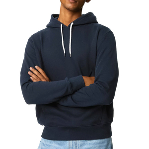 Nouveaux sweats à capuche en molleton uni pour hommes vêtements de travail de gymnastique décontractés sweat à capuche à manches longues en coton imprimé personnalisé sweats à capuche pour hommes - Product Image 1