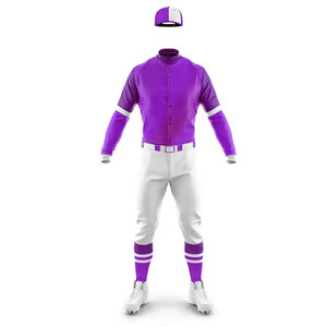 ชุดเครื่องแบบเบสบอลระบายอากาศได้ดีผ้าโพลีเอสเตอร์ออกแบบ100% โลโก้ได้ตามต้องการ - Product Image 1