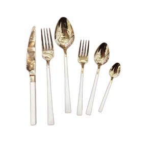 Vente en gros de couverts de style palais de luxe en acier inoxydable métal argenté antique avec manche en relief couteau fourchette cuillère - Product Image 2
