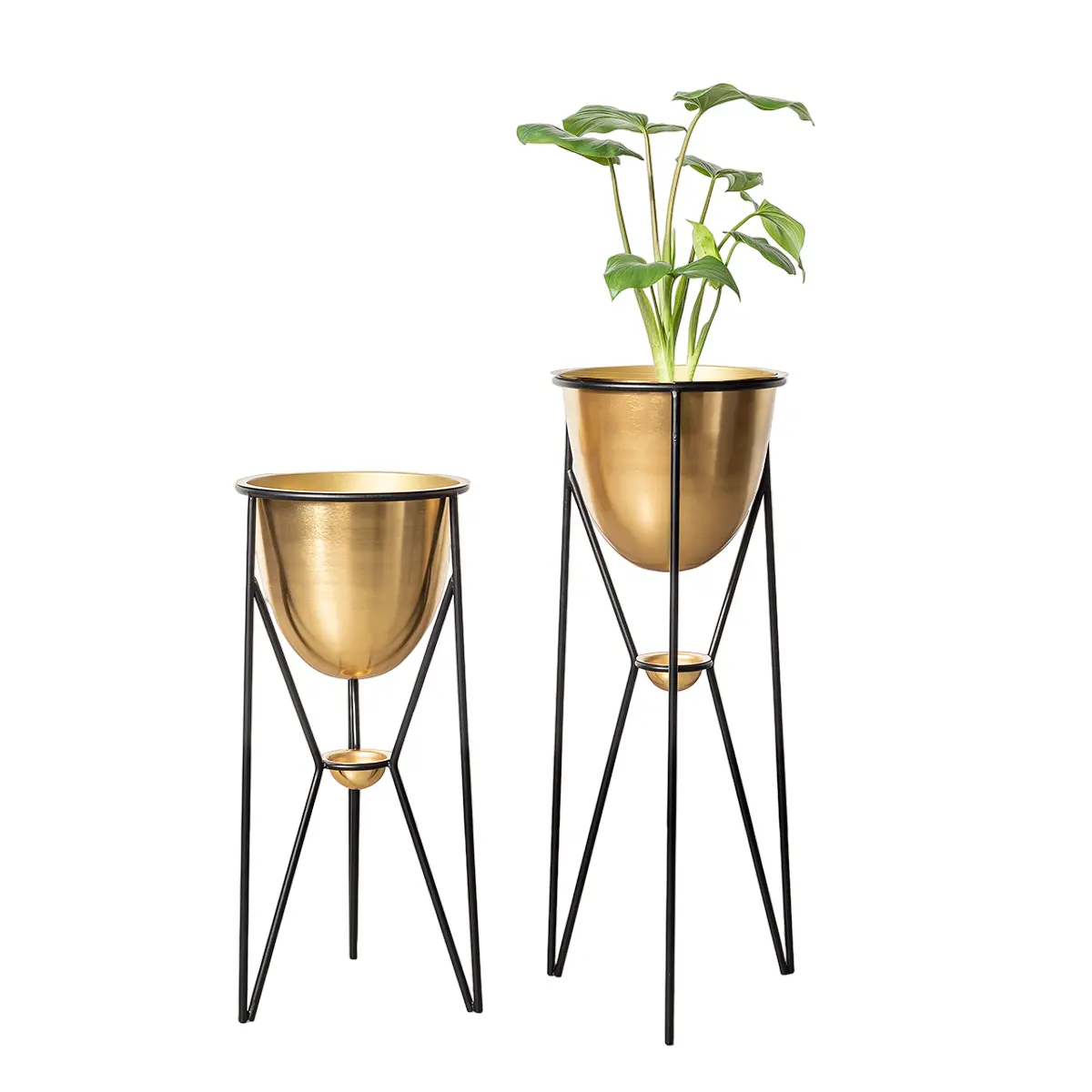 Novo estoque plantador conjunto de 2 com Metal Stand ter um olhar exótico e bonito é o suficiente para complementar sua casa existente decoração