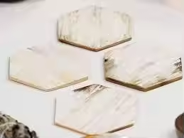 Posavasos de cuerno elegante cuadrado Natural café mesa de té posavasos de piedra estera elegante de alta calidad para uso doméstico por Artesanías de media luna - Product Image 2