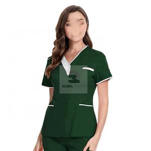 Uniforme médico de hospital, uniforme de enfermera de manga corta con logotipo personalizado - Product Image 5