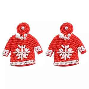 Boucles d'oreilles pendantes en forme de serrure multicolore au crochet pour femmes, bijoux tendance de la vie quotidienne - Product Image 2