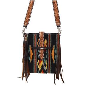 Manta de sillín de señora occidental de cuero Real, monedero cruzado, lona mecanizada a mano, uso diario bohemio, moda, Rodeo internacional - Product Image 4