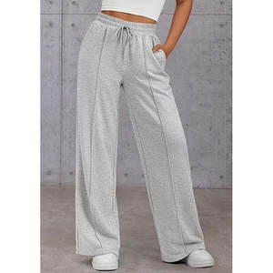 Pantalons de survêtement larges pour femmes, taille haute, pantalons amples, mode, fille adolescente, cordon de serrage, jogging athlétique, vêtements décontractés surdimensionnés - Product Image 2