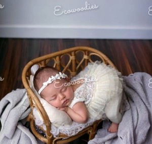 <b>Cute</b> Newborn Photography Props Rattan Woven Basket Modern Bed Girl Baby Photo Shoot Kids Poser Container Living Room Outdoor - Product Image 6