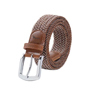 Ceinture élastique pour homme, ceinture ajustable, longueur 110-125 cm, avec boucle en métal, logo personnalisé, 2-3 cm, vêtements décontractés - Product Image 5