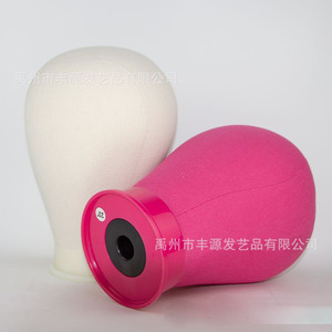 Nhà Máy Giá đen tóc giả cắt tỉa và tạo kiểu mannequin đầu tóc giả hiển thị và Restyling màu hồng đỏ bọt nút chai vải đầu - Product Image 5