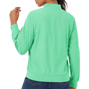 Chaqueta de bombardero popular única a prueba de viento cálida para invierno transpirable manga larga chaqueta de bombardero de ajuste relajado para mujer - Product Image 2