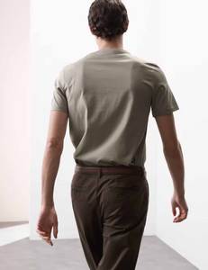 Camiseta de algodón suave para hombre, ropa informal, ropa personalizada para gimnasio diario, viaje, salón, traje de moda, proveedor al por mayor - Product Image 3