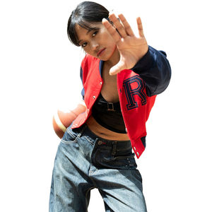 Veste de baseball universitaire en coton respirant personnalisé de haute qualité pour femmes à prix bon marché - Product Image 4