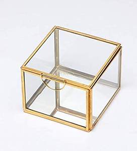 Elegant Design Clear Acrylic and Brass Jewelry Box Transparent Acrylic <b>Ring</b> Jewelry Box at <b>Cheap</b> Price - Product Image 3