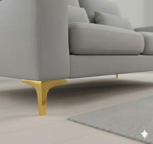 Pied de meuble en plastique moderne en forme de T Dicle, 12 cm, doré, robuste, pour canapé, chaise de salle à manger, lit, appartement, meuble TV - Product Image 6