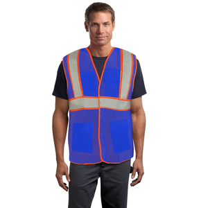 Chaleco de Seguridad de Trabajo de Poliéster Naranja Sólido Personalizable de Alta Calidad para Hombre, Uniforme, Mejor Precio, Suministro de Fábrica de Bangladesh, Logotipo Personalizado - Product Image 3