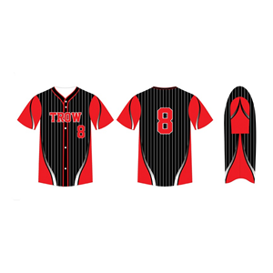 Prix de gros, maillots de baseball personnalisés avec nom et numéro de joueur imprimés par sublimation, entièrement boutonnés, en tissu mesh 100% polyester - Product Image 4