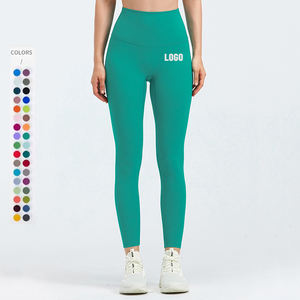 Mallas de yoga para gimnasio para mujer más vendidas, pantalones para correr de entrenamiento con levantamiento de glúteos de cintura alta en forma de V con técnicas sin costuras - Product Image 1